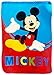 MickeyMouse Disney Mickey Mouse BAM with Pink and Blue Comic Figures Fleece Blanket (Red)