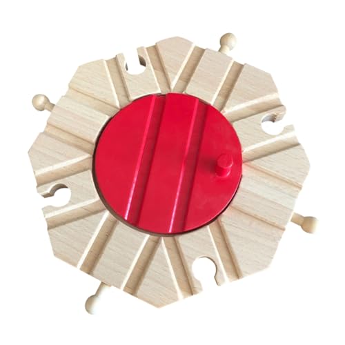 BESTonZON Compatible Wooden Railway Assembling Train Tracks for Boys and Girls Multi- Assembling Railway Toy Set