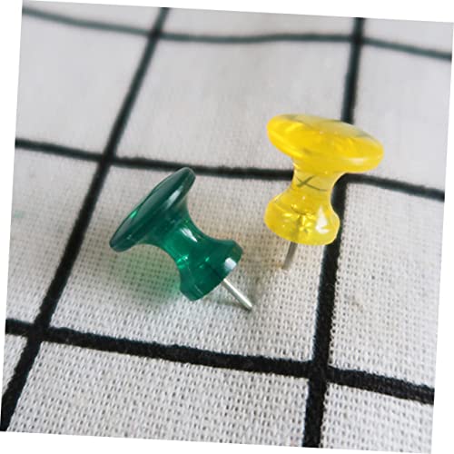 SEWACC Pino De Mapa De Cabeça Pequena Tachinha De Plástico Tachinha De Mapa De Aço Tachinha De Mapa