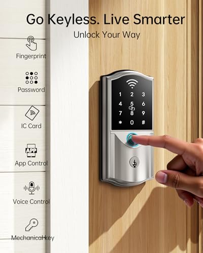 Smart Biometric Front Door Lock with Camera