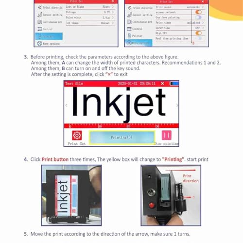 Image of 12.7mm Handheld Smart Date Coder TIJ Inkjet Printer | Batch Code, Logo, MFG & Expiry Printing Machine for Plastic Bottles & Labels