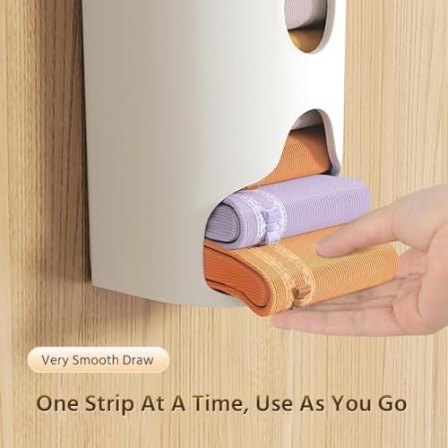 Image of Wall Mounted Storage Box, Multipurpose Plastic Organizer, Transparent, Space-Saving Dispenser for Kitchen, Bathroom, Wardrobe