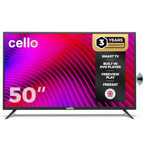 Cello Téléviseur Intelligent C5024WSF 50 Pouces, Facile à Utiliser – Lecteur DVD intégré,...