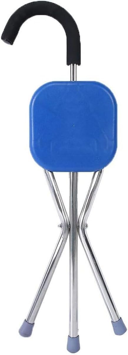Bastones para Adulto Mayor con Silla Plegable Bastón Trípode para Caminar Bastón Ortopédico Ayuda para Caminar para Personas De Mediana Edad Y Ancianos para Caminar