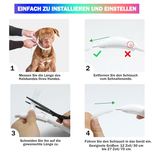 Nepfaivy Leuchthalsband Hund USB Aufladbar, LED Halsband Hund, Mehrfarbig – Ansicht 4