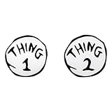 Thing 1 2 Small 2 Piece Iron On Patch Set Halloween Costume Accessories for Kids and Adults Standard