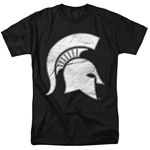 MSU Spartans Michigan State Primary Logo Unisex Adult T-Shirt, Black, 4XL