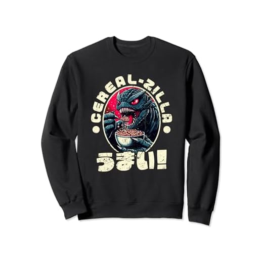 Anime Kaiju Monstruo Japonés Cereal Zilla Oishii Umai Zilla Sudadera