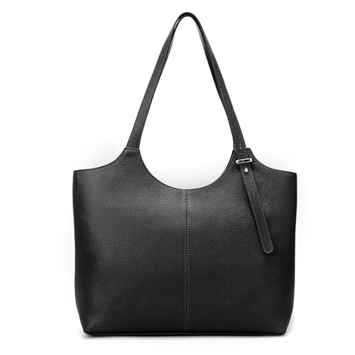 befen Genuine Leather Tote Bags for Women Work, Real Brown