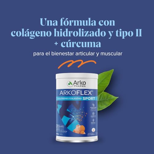 Arkopharma Arkoflex Sport Colágeno Hidrolizado tipo I y II Pack 60 Días, Sabor Naranja, Articulaciones, Huesos y Músculos, Ácido hialurónico, Blanco, 390 g (Paquete de 2) - imagen 3