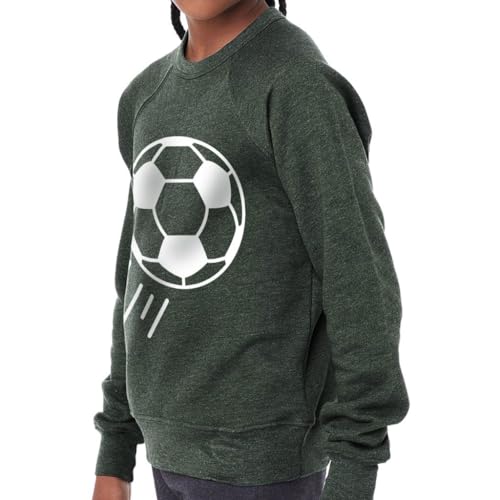 Football Ball Kids' Raglan Sweatshirt - Soccer Team Member Present - Soccer Lover Clothing2