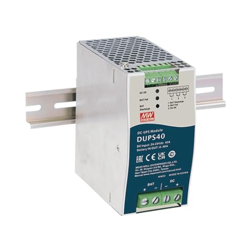 MEAN MELL Mean Well DUPS40 24V 40A DIN Rail Type Uninterruptible DC-UPS Module DUPS40