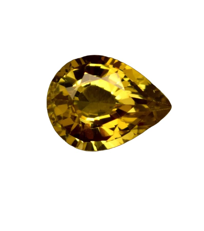 Saphir jaune véritable en poire pour personnaliser votre collier ou bague de fiançailles