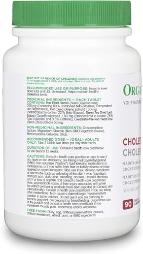 Organika Cholesterol 90 Tabs - Image 3