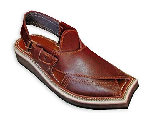 Men's Kaptan Special Double Sole Peshawari Leather Hand Made Chappal/Sandal/Flip Flop