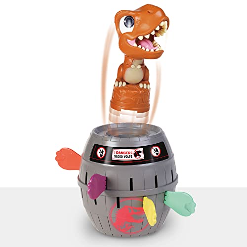 Image of TOMY Pop Up T-Rex Board Game - Dinosaur Action Game - 2-4 Players | Officially Licensed Jurassic World Game, Easy to Play Preschool Games, Family Game Night, Dinosaur Games, Ages 4 Years+