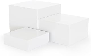 Metal Display Stands for Buffet Table - Black & White Cake Risers, Cupcake Stand for Wedding, Party, Catering Supplies, Elegant Food Risers for Display