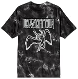 Led Zeppelin Adult Black Cloud Wash Short Sleeve Tee - Large