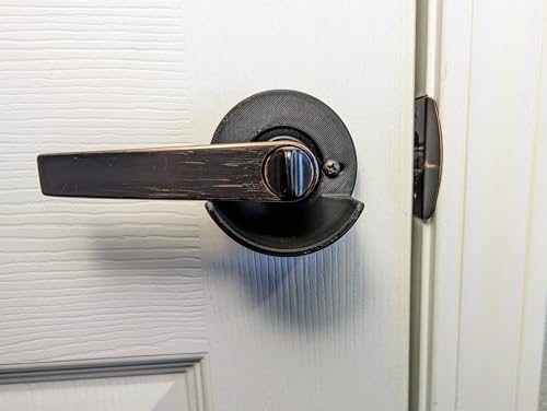Childproof Lever Door Lock (Pack of 4) (Black) - Thumbnail 2