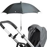 Dooky parasol do wózka lub spacerówki (uniwersalny i elastyczny, ochrona UPF 50+, elastyczność 180 stopni, technologia flex, system easyfix, wodoodporny), Czarny