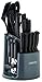 Farberware 30-Piece Spin-and-Store Knife and Kitchen Tool Set with Rotating Storage Caddy, High Carbon-Stainless Steel Kitchen Knives, Razor-Sharp Knife Set, Black
