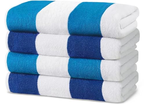 Recopilación de Toallas de playa que puedes comprar esta semana. 48 Kaufman - Toalla de playa grande | Toallas de playa de rizo Cabana de 30 x 60 pulgadas, absorbentes, de secado rápido, toallas de playa gruesas 100% algodón (azul/turquesa,...