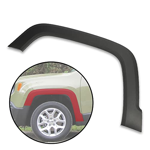DOTCOM Front Left Fender Flares,Compatible with 2015-2021 Jeep Renegade,Wheel Cover Trim,Black Textured Front Driver Side