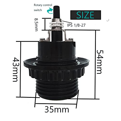 Bottom Turn Knob Socket ,3-Pack Twdrtdd E26 Base Threaded Phenolic Bottom Turn Knob Bulb Light Socket With Shade Ring (With Ring) #TOP1