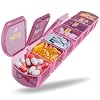 Large Pill Organizer Weekly – 7 Day Compartments with Easy-Open Design | SHIJOINYU XL Pill Box with High-Capacity, Daily Medicine Pill Organizer for Vitamins, Supplements, Fish Oils