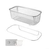 Jotekonoby Soporte para cubiertos de acero inoxidable con estante de almacenamiento para palillos, cesta de drenaje de utensilios para organizador de encimera de cocina, bandeja de drenaje de malla