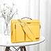 MOSISO 360 Protective Laptop Bag 13 inch, 13 inch Computer Shoulder Bag Compatible with MacBook Air M4 M3 M2 M1 2025-2018/Pro M2 M1, Side Open Messenger Case &4 Zipper Pockets&Handle, Yellow