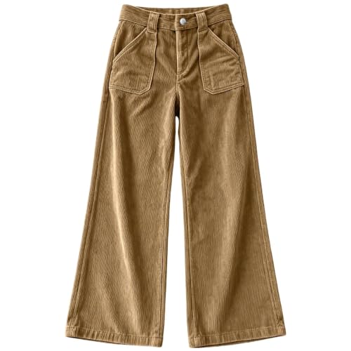 Womens Corduroy Pants Wide Leg High Waisted Dressy Work Baggy Long Trousers - image 6