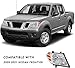 TUSDAR Headlights Assembly for 2009-2021 Nissan Frontier 4-Door Sedan Halogen Model Headlamps Driver & Passenger Side Chrome Housing