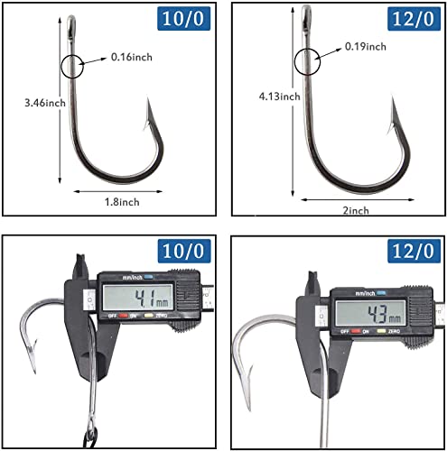 Shark Rigs Stainless Steel Twin Fishing Hooks 400Lb Nylon Coated Cable Leader Rigging Saltwater Sea Fishing Double Drop Rig Drop Rig Big Game Fishing Tackle For Toothy Fish Shark Tuna (10/0_1 Pack) #TOP2