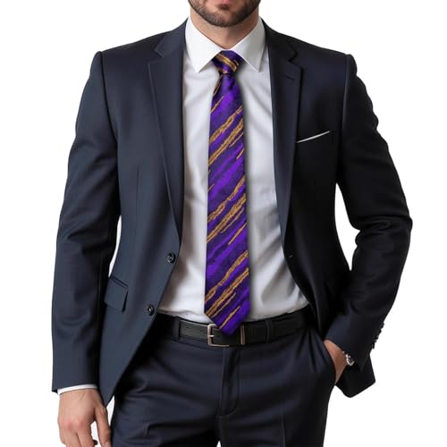Image of Dubulle Mens Paisley Floral Silk Tie for Men Striped Necktie and Pocket Square Cufflinks Set Wedding Business