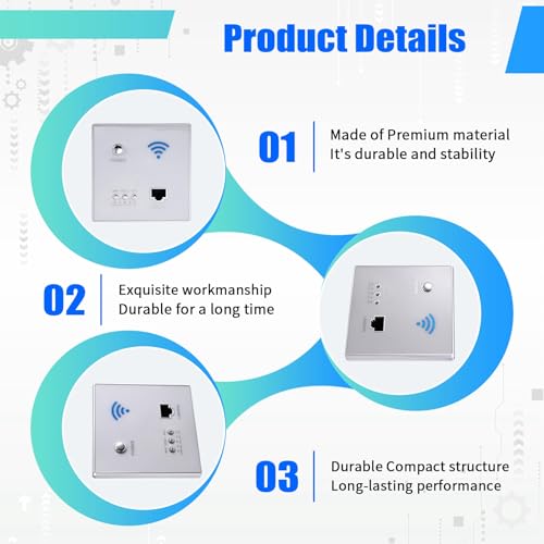 Socket WiFi Premium encastrable à paroi pour architecture moderne