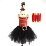 Nutcracker Costume for Girls Band Majorette Costume Halloween Christmas Nutcracker Dress-Up Costume Toy Soldier Uniform Costume Dress Performance Gown Children Clothing for Kids 6-7 Years A