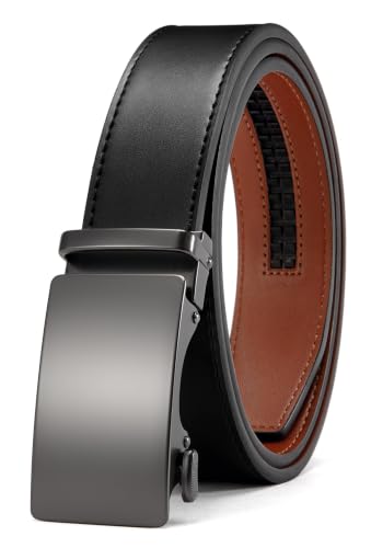 Image of CHAOREN Mens Leather Ratchet Belt - 1 3 /8 inch for Dress Pants