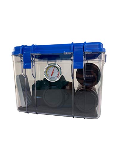 Wisesorb Small Dehumidifier Shockproof Dry Storage Box with Hygrometer - Case for Digital