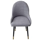 poltrona decorativa para sala de estar Tela de alta calidad: esta funda para silla de comedor está hecha de tela de punto suave, cómoda, transpirable y duradera, resistente a la decoloración. Diseñado con elástico, es fácil de instalar y antideslizante, resistente a las arrugas y reutilizable. Las fundas para sillas de comedor son suaves y duraderas, mejorando el aspecto de tu espacio mientras lo mantienen ordenado y hermoso.