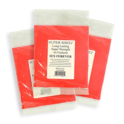 Image of Super Sheet Large (8 inchx7 inch) Under Seat Car Air Freshener, 3-PACK (Sex Forever)