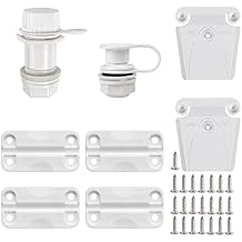 Cooler Replacement Parts Kit, for Igloo Ice Chest Plastic Hinges,Plastic Latch and Screws Combo,Triple-Snap Drain Plug,Threaded Drain Plug, Cooler Repair kit