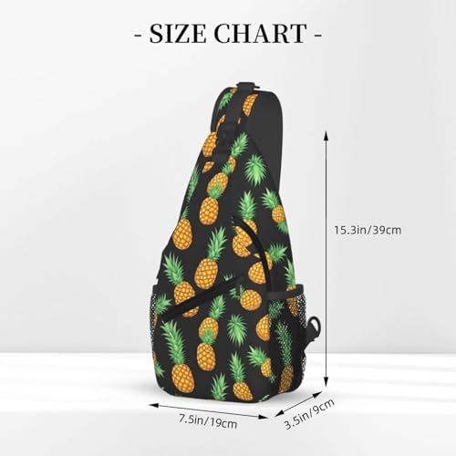 Mochila Sling con Estampado de Piña para Viaje y Día miniatura 3