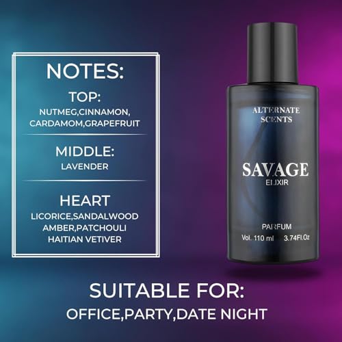 Image of Alternate Scents Savage Elixir 110ml Premium Long Lasting Perfume | 25% Perfume Oil Concentration |Gift for Him|Best Perfume For Men