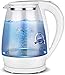 LXDZXY Teteras, Tetera de Vidrio, Control de Hervidor de Hervidor de Control de Temperatura de 2.0L, Mantenga la Caldera de Agua Inalámbrica, Auto Off, Bpa Free, Water Wder para Café, Té, Espresso, 15