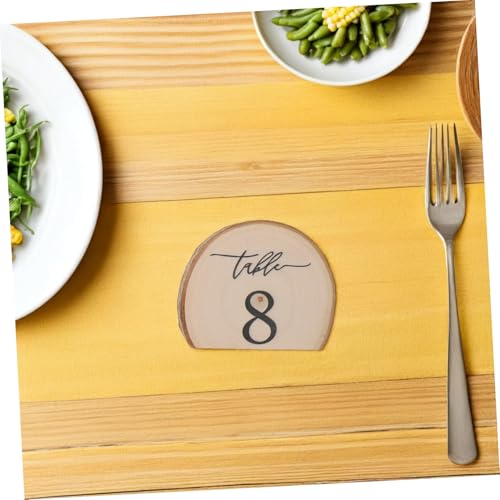 Numéros de table en écorce rustiques 1 à 10 pour décoration centre de table - 6