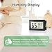 6-Pack Mini Hygrometer Indoor Humidity Meter, Mini Digital Thermometer Humidity Gauge Meter, Indoor Thermometer Hygrometer Monitor Fahrenheit (℉) for Reptile Thermostat, Jars Reptile, Fridge