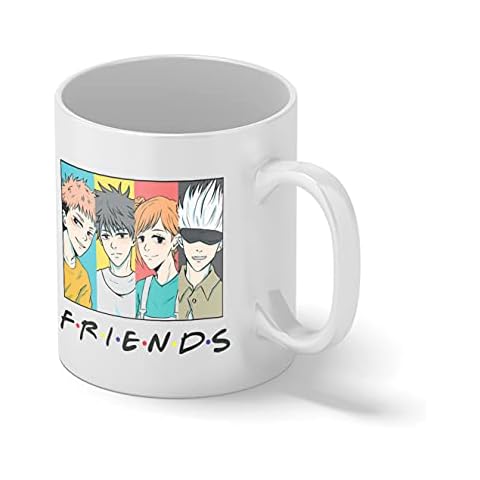 Jujutsu Kaisen Anime Manga Inspired Friends White Coffee Mug Cover