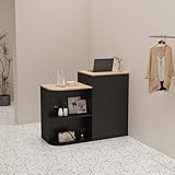 TVTKE受付カウンター 木製カウンター