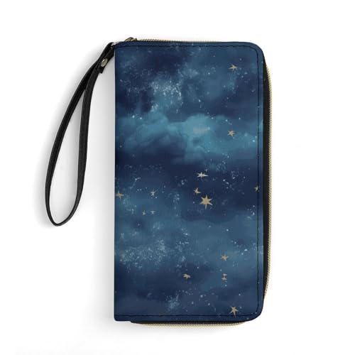 Portefeuille en cuir imprimé tie-dye compact idéal pour organiser vos cartes en vacances